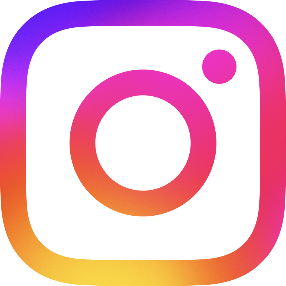 Instagram-Logo mit stilisierter Kamera und Farbverlauf von Lila über Pink zu Orange.